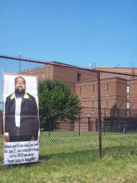 Toronto Jail Postered in support of Mahjoub