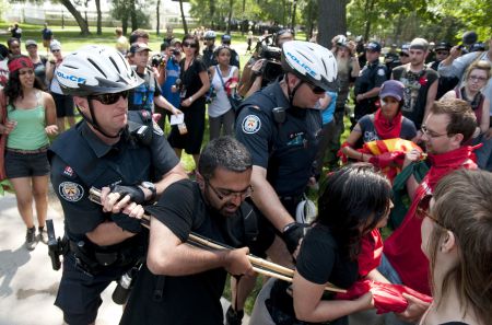 Protesters Resist Illegal Searches