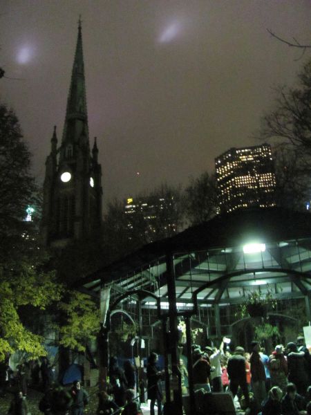 Tuesday came and went, and Occupy Toronto was still there. (photo: Deb O'Rourke)