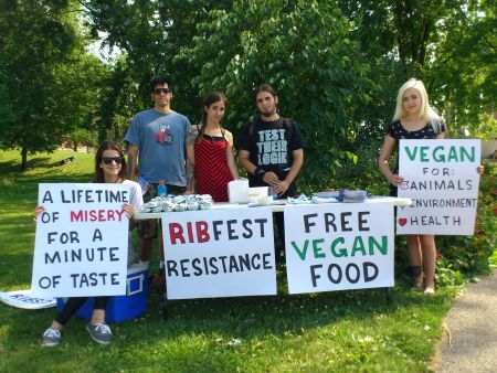 KOALA protesting Kitchener Ribfest 2013