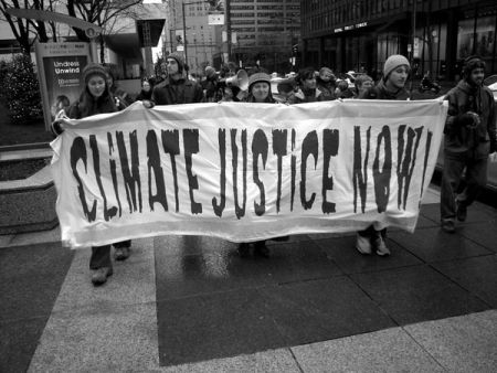 Demonstrators on the streets. Photo by: John Bonnar