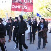 Students say "Cops off Campus"