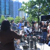 Press Conference on Police Brutality PHOTO Sharmeen Khan