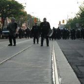 Gabriel Sinduda: g20.toronto. Approaching the Line of Intimidation -- They do look serious...