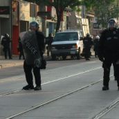 Gabriel Sinduda: g20.toronto. Approaching the Line of Intimidation -- Is that a knee-jerk I see?