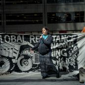 Krysta Williams, of the Native Youth Sexual Health Network, MC'ed the rally. 