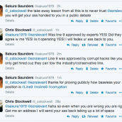 Finally, I try to turn this embarrassing debate into a learning moment for Mr. Stockwell. But, instead of admitting defeat, he insists that he is in fact the right one. That's when I break it to him that he has only ever held power because of his ability to tow a line without thinking for himself or having any principles to speak of.  