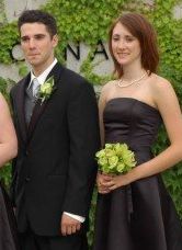 Erik and his sister Meghan at their older sister's wedding