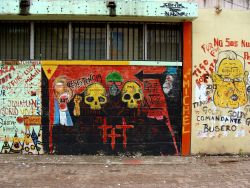 Nov. 26, 2009 - Students demonstrate their attitude towards the coup in graffiti art the covers the entire campus, like much of the rest of Tegucigalpa.