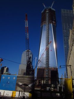 Across the street is the WTC site 