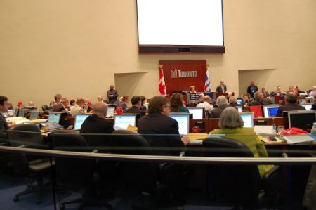 Council Chambers earlier on the day of the vote photo: Mick Sweetman