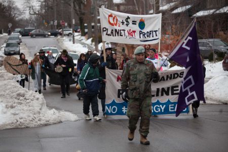 Marching on the Premier's street