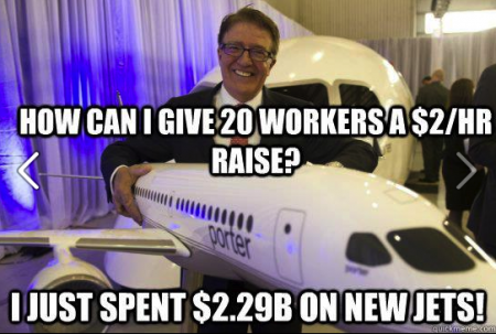 Porter is also applying to expand the airport, actions taken against workers might also have the effect of chilling community dissent regarding the airport expansion.