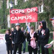 Students say "Cops off Campus"