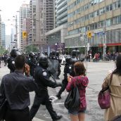 2nd cohort of cops from College St. police headquarters after bank access improved.