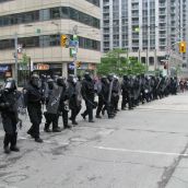 3rd cohort of cops from College St. police headquarters after bank access improved.