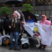 Chief Arlen Dumas was accompanied by two elders from his community