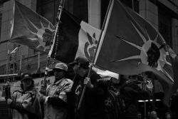 Native participation in Saturday's march (photo: Mike Barber)