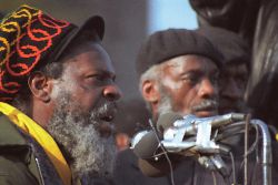 Ras Rico I and Dudley Laws at Toronto City Hall (prior to the rebellion)